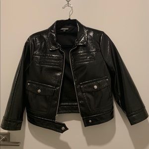 Express XS/S shinny leather jacket